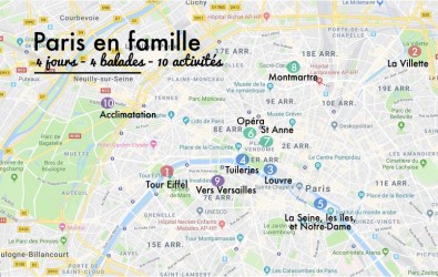 itinéraire à Paris avec enfants